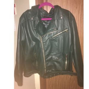 Dark green moto jacket